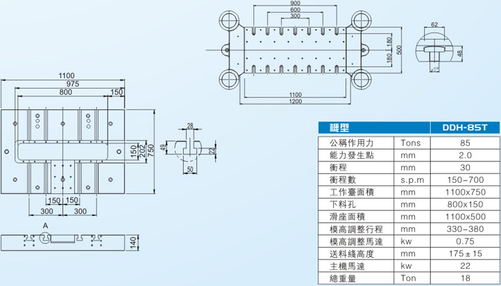 DDH-85T閉式雙點高速精密沖床 DDH-85T閉式雙點高速精密沖床