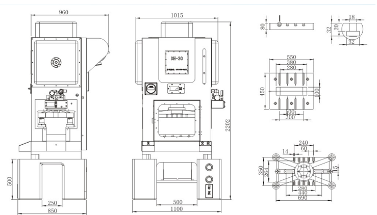 DH-30T龍門(mén)式導(dǎo)柱高速